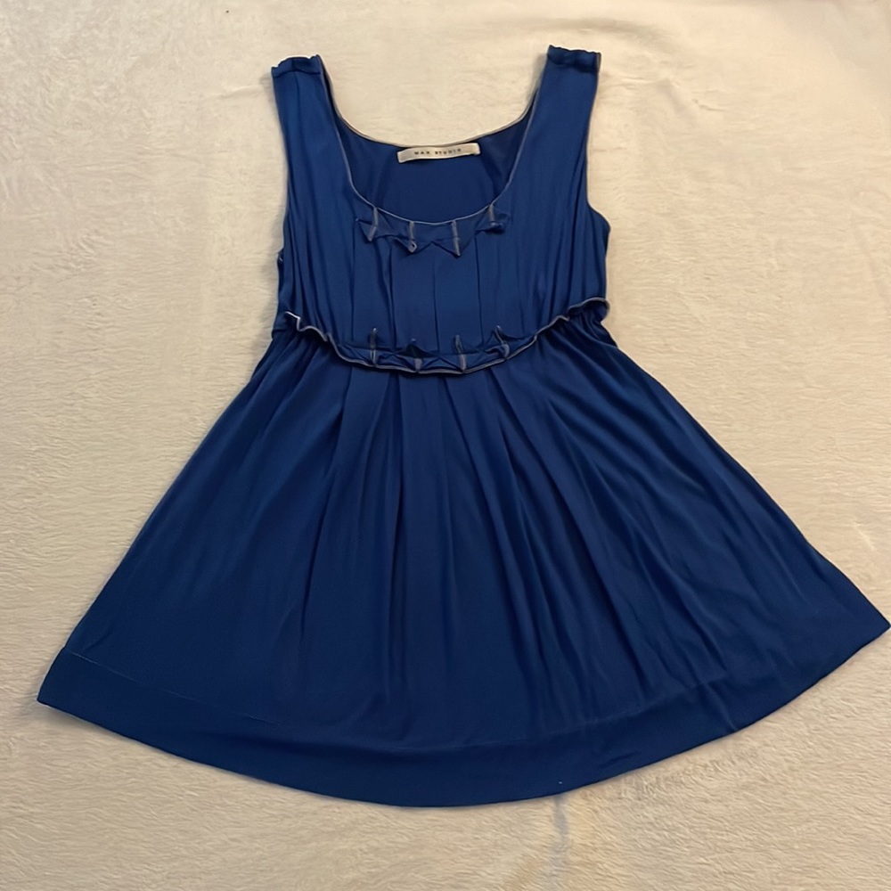 Max Studio empire waist tunic tank top blue